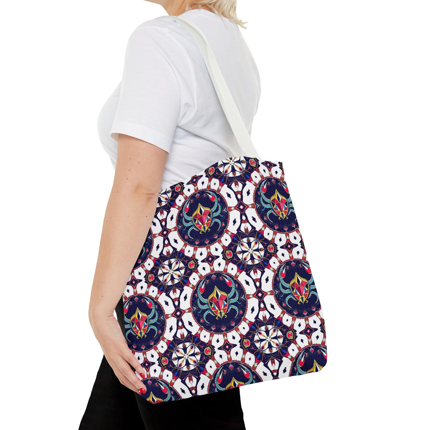 Tote Bag (AOP), Scorpio, Zodiac v1, Jewel Pattern