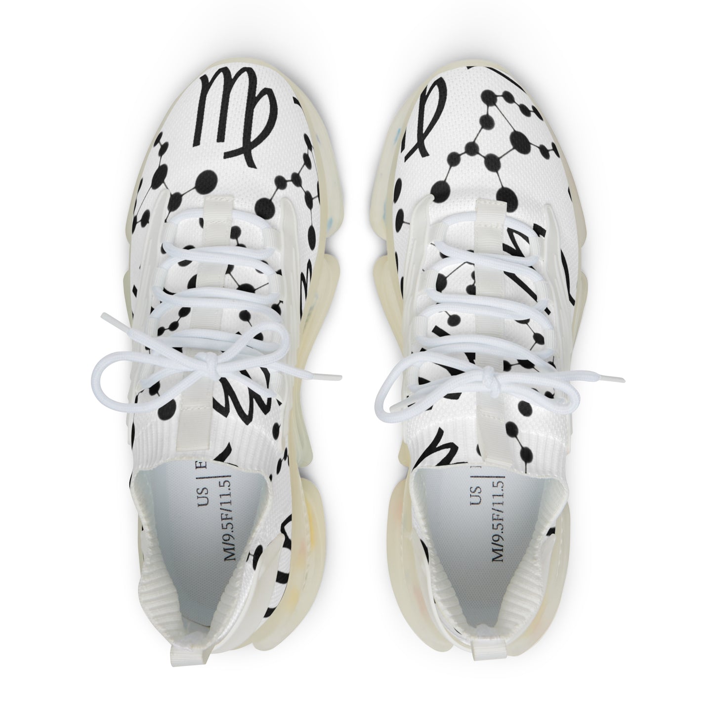 Men's Mesh Sneakers, Virgo Zodiac Sign, all over print