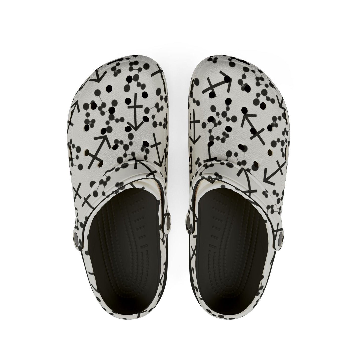 EVA Foam Rubber Shoes (AOP), Material 100% EVA, Sagittarius Zodiac Design