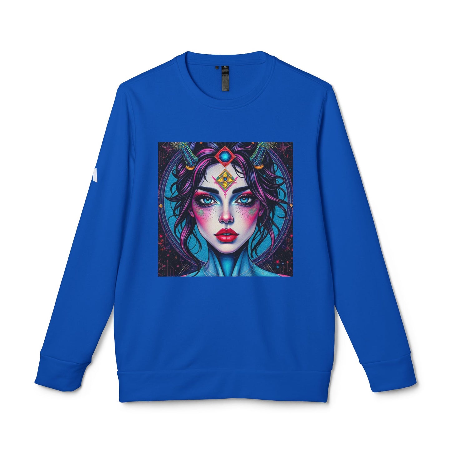 Adidas, Unisex Fleece Crewneck Sweatshirt, Aquarius, Pop Art, Zodiac