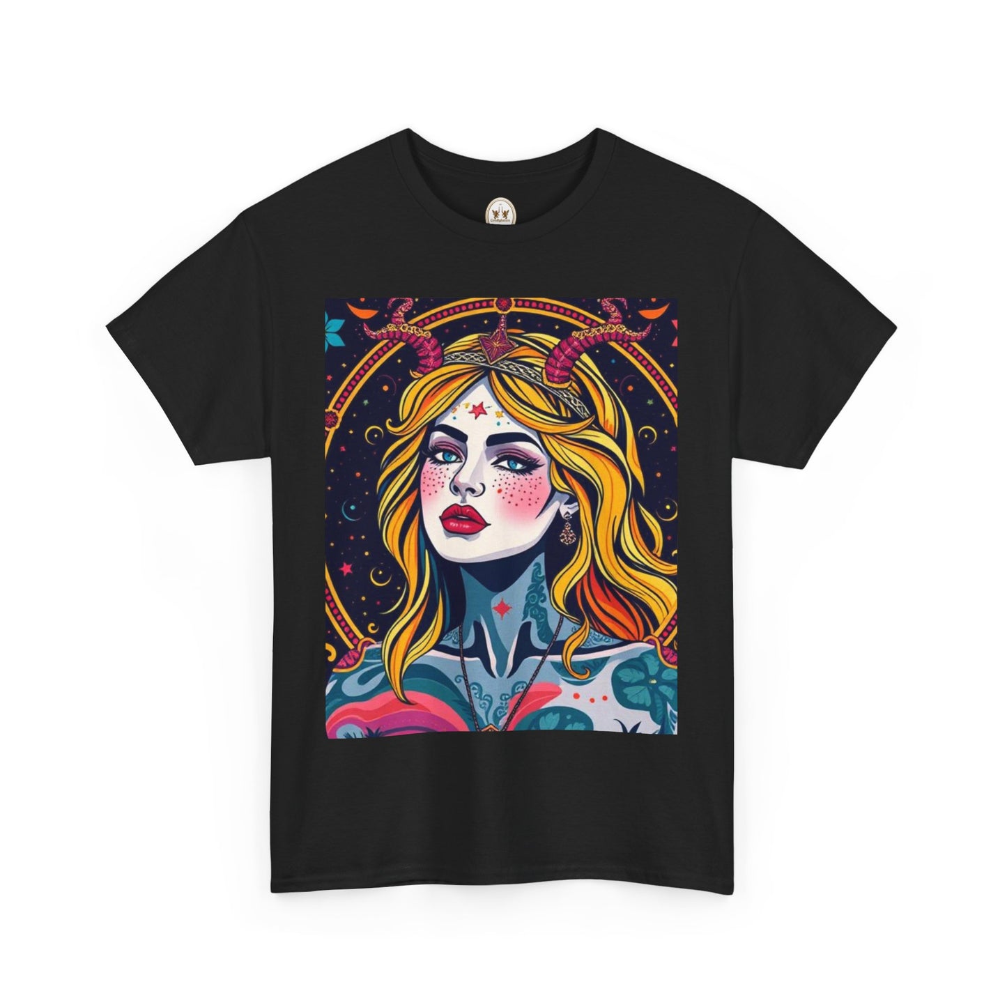 Unisex Heavy Cotton T-Shirt, Virgo, Zodiac v2, Sexy Art