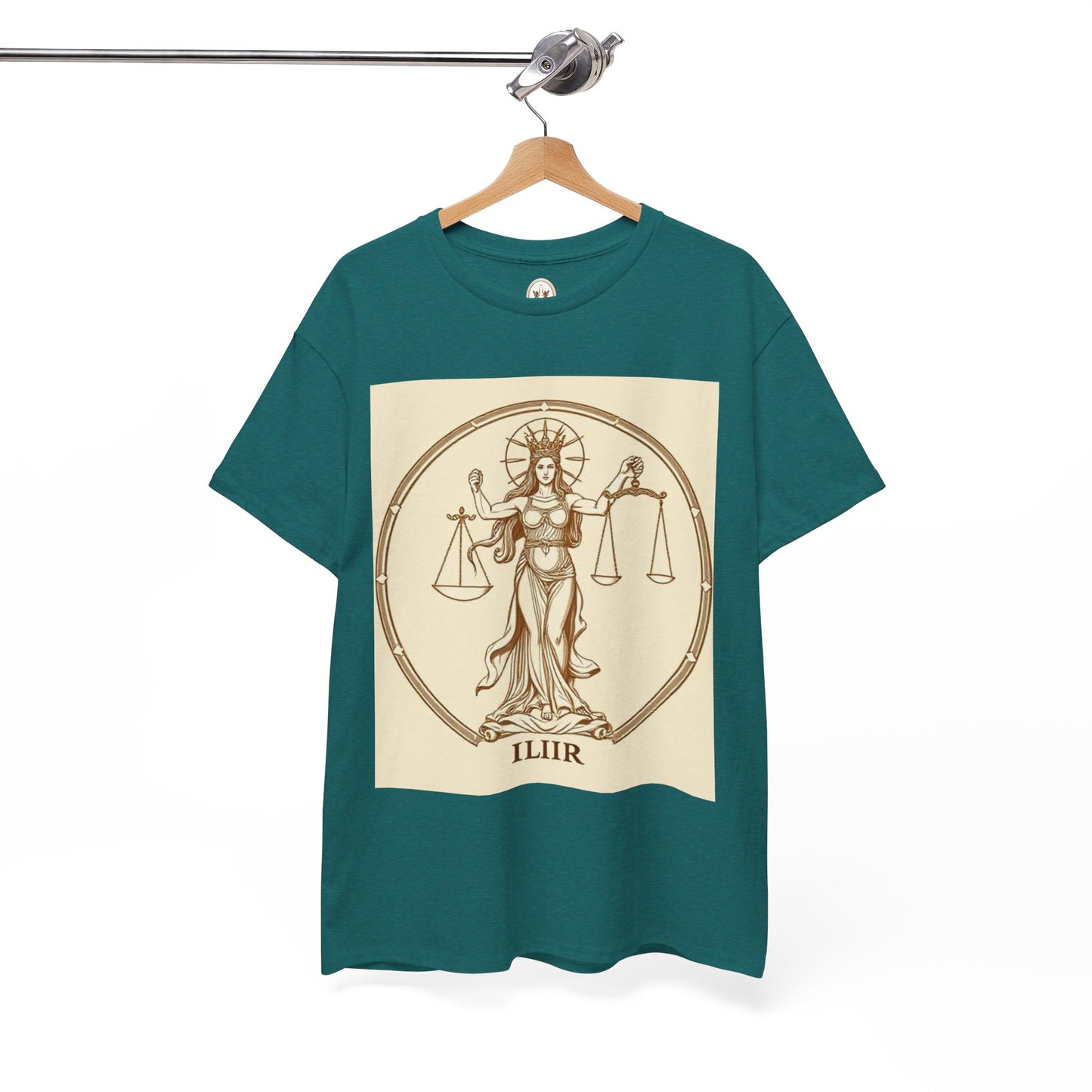 Unisex Heavy Cotton T-Shirt, Libra Goddess v1, Zodiac Design