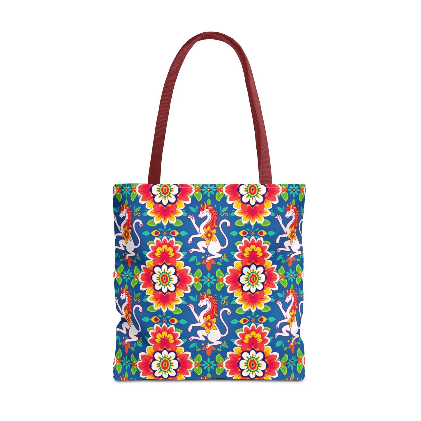 Tote Bag, (AOP), Virgo, Zodiac v2, Flower Pattern
