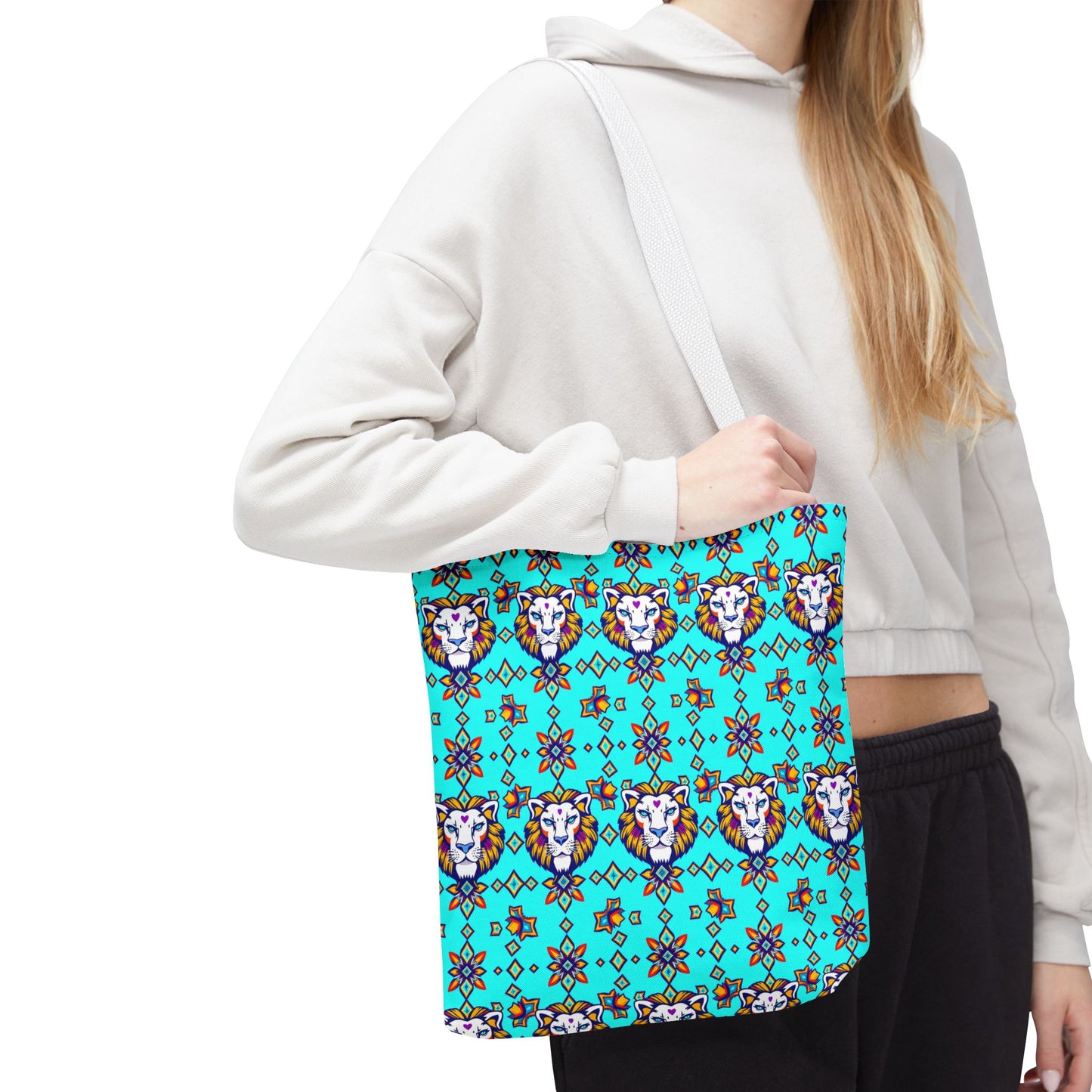 Tote Bag (AOP), Leo, Zodiac v1, Jewel Pattern