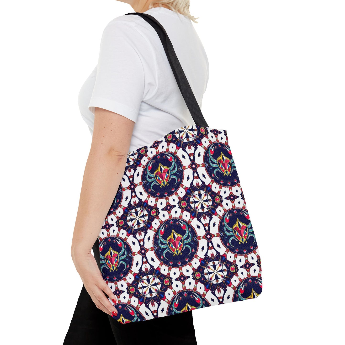 Tote Bag (AOP), Scorpio, Zodiac v1, Jewel Pattern