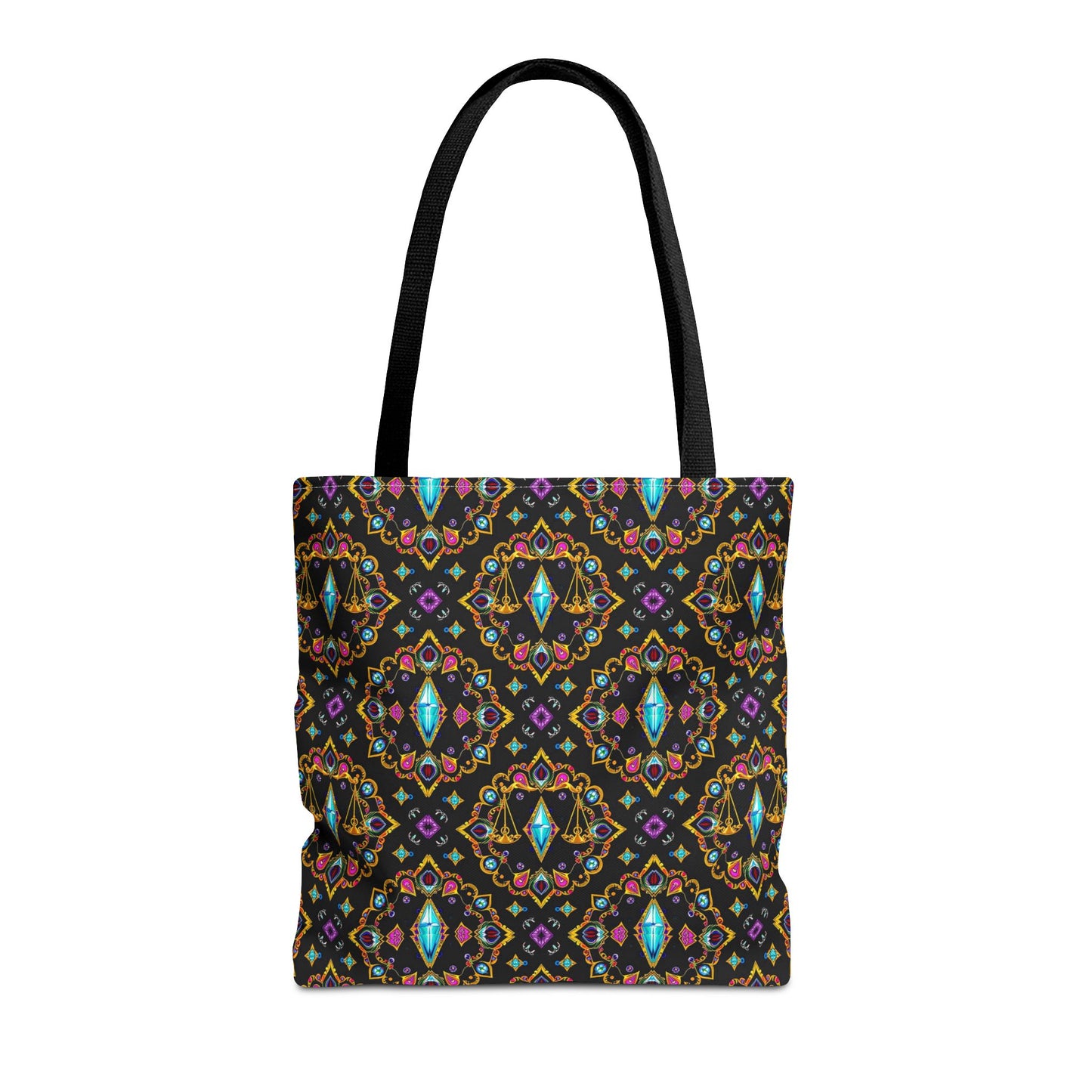 Tote Bag (AOP), Libra, Zodiac v1, Jewel Pattern