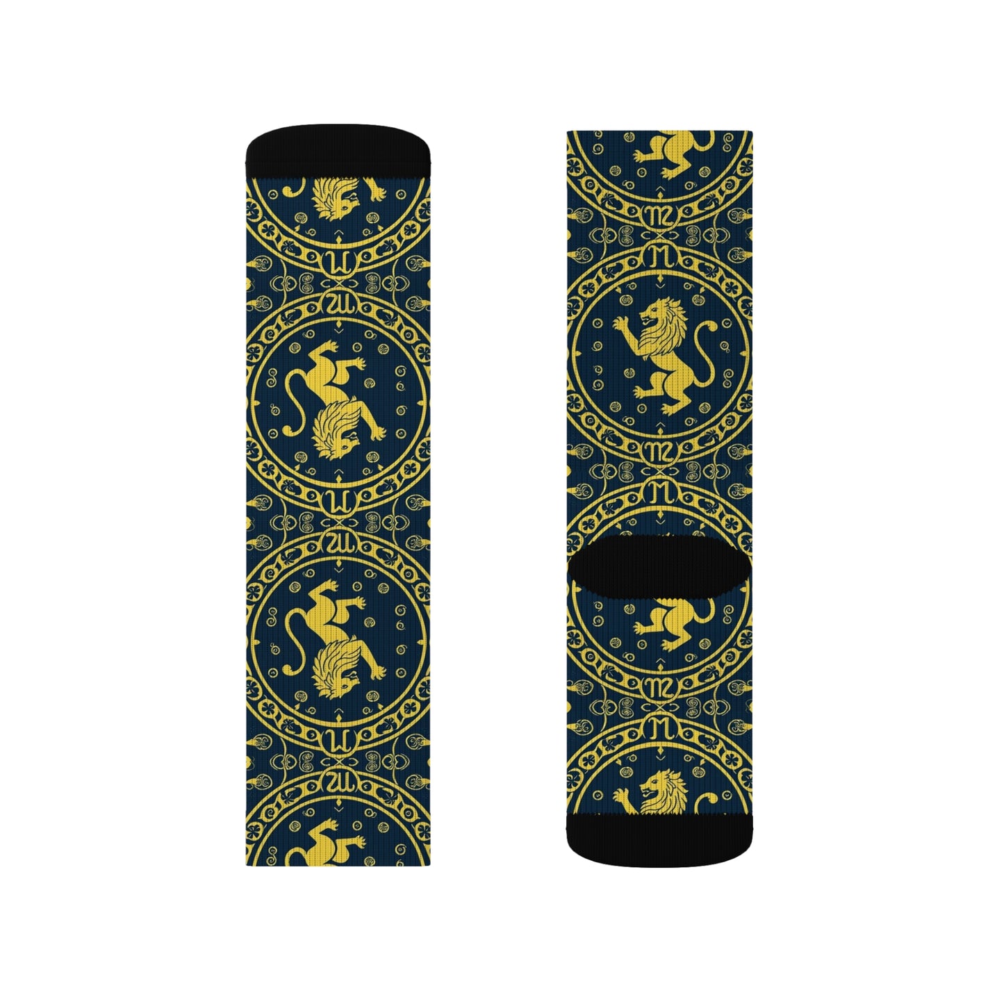 Sublimation Socks, Leo, Zodiac, Pattern