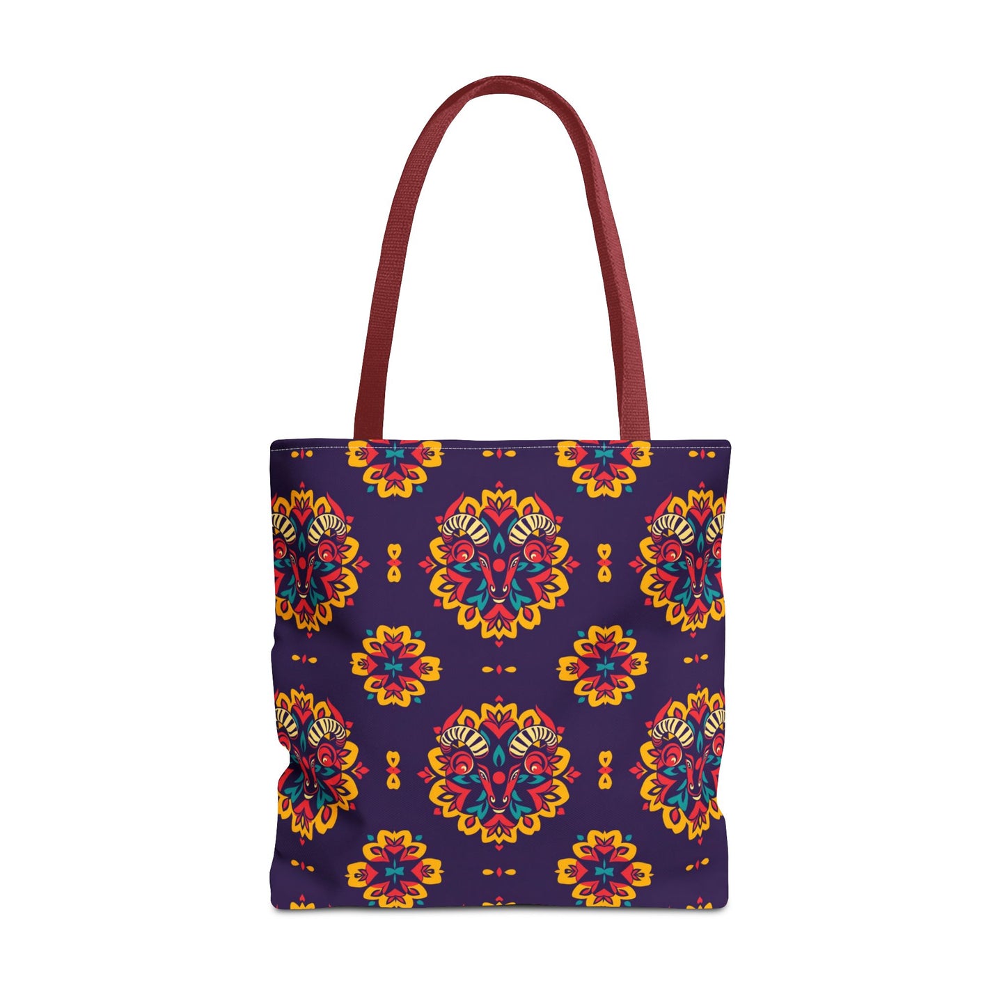 Tote Bag (AOP), Taurus, Zodiac v2, Flower Pattern