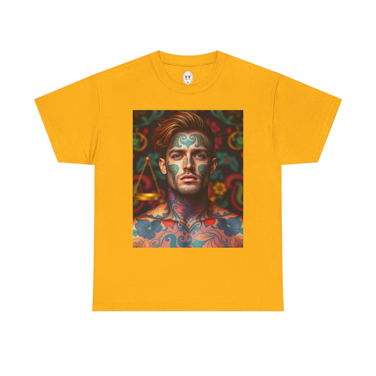 Unisex Heavy Cotton T-Shirt, Libra, Zodiac, Sexy Art