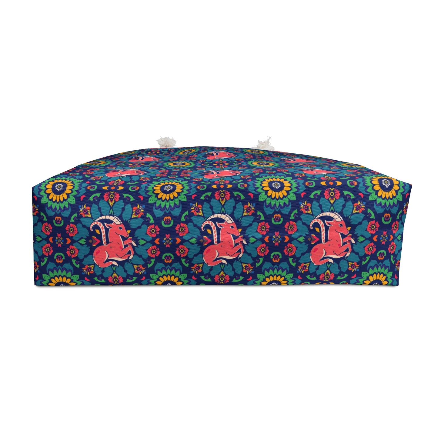 Weekender Bag, Capricorn, Zodiac v1, Flower Pattern