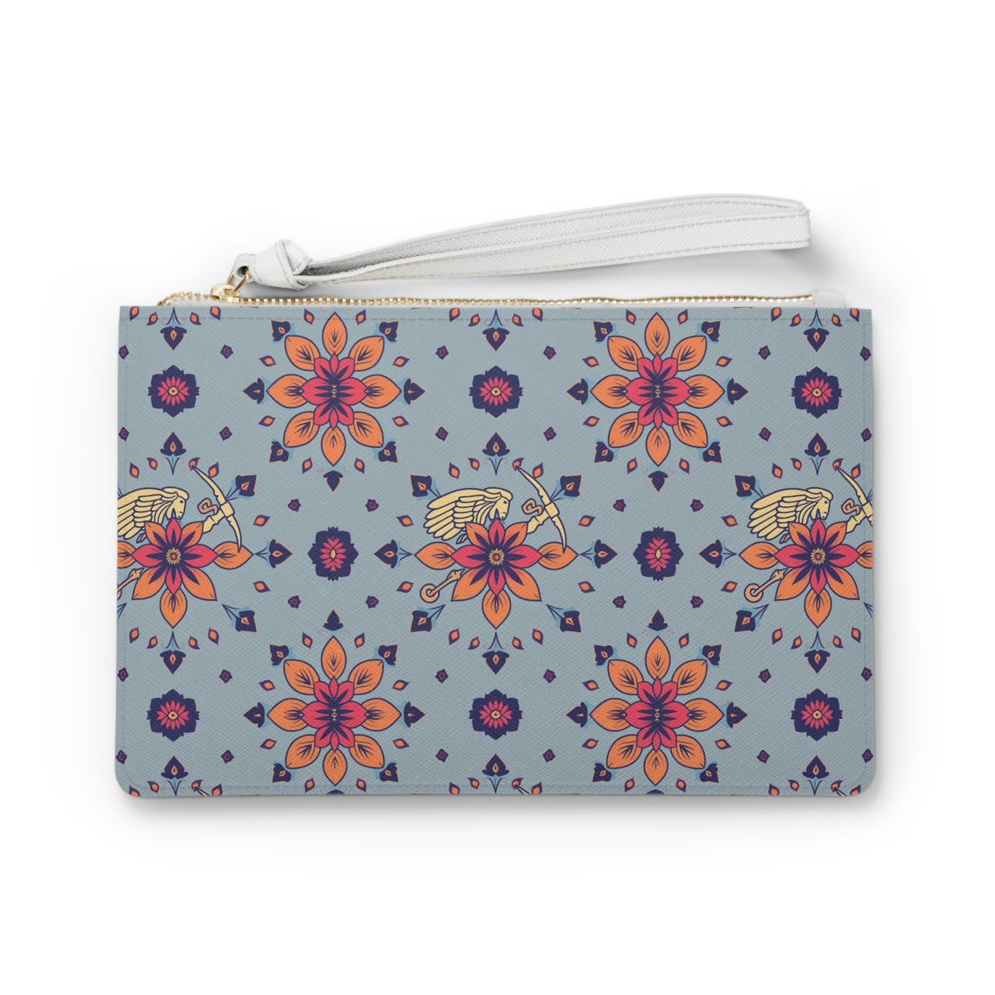 Clutch Bag, Sagittarius, Zodiac v1, Flower Pattern