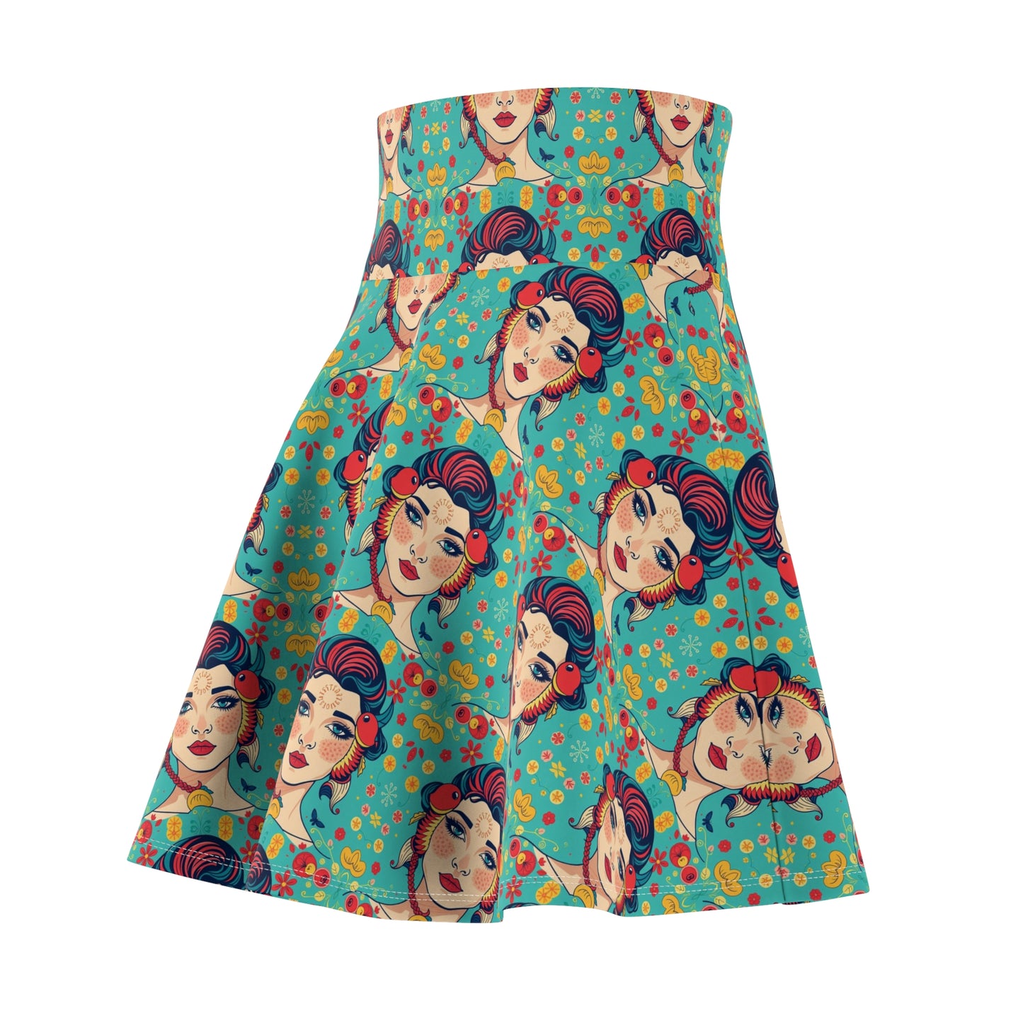 Women's Skater Skirt, (AOP), Pisces, Zodiac, Sexy Pattern