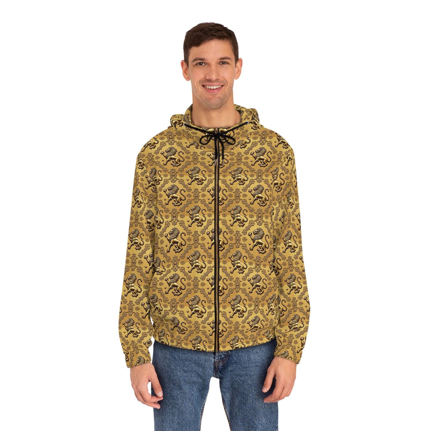 Full-Zip Hoodie (AOP), Leo, Zodiac v2, Pattern