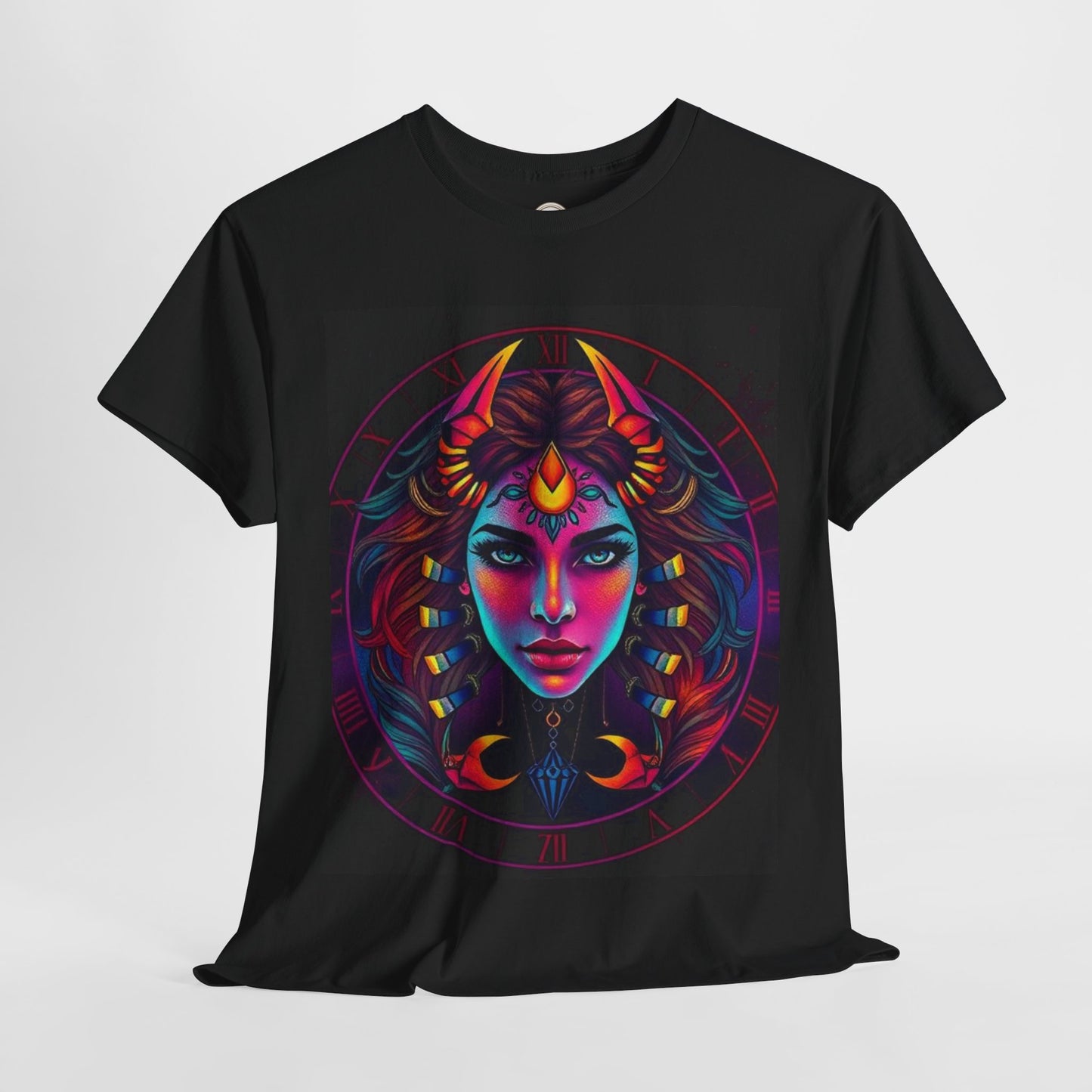 Unisex Heavy Cotton T-Shirt, Scorpio, Zodiac v4, Sexy Art
