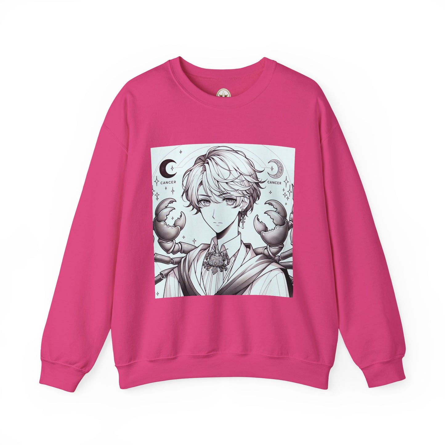 Unisex Heavy Blend™ Crewneck Sweatshirt,Two Moon, Cancer Zodiac Design