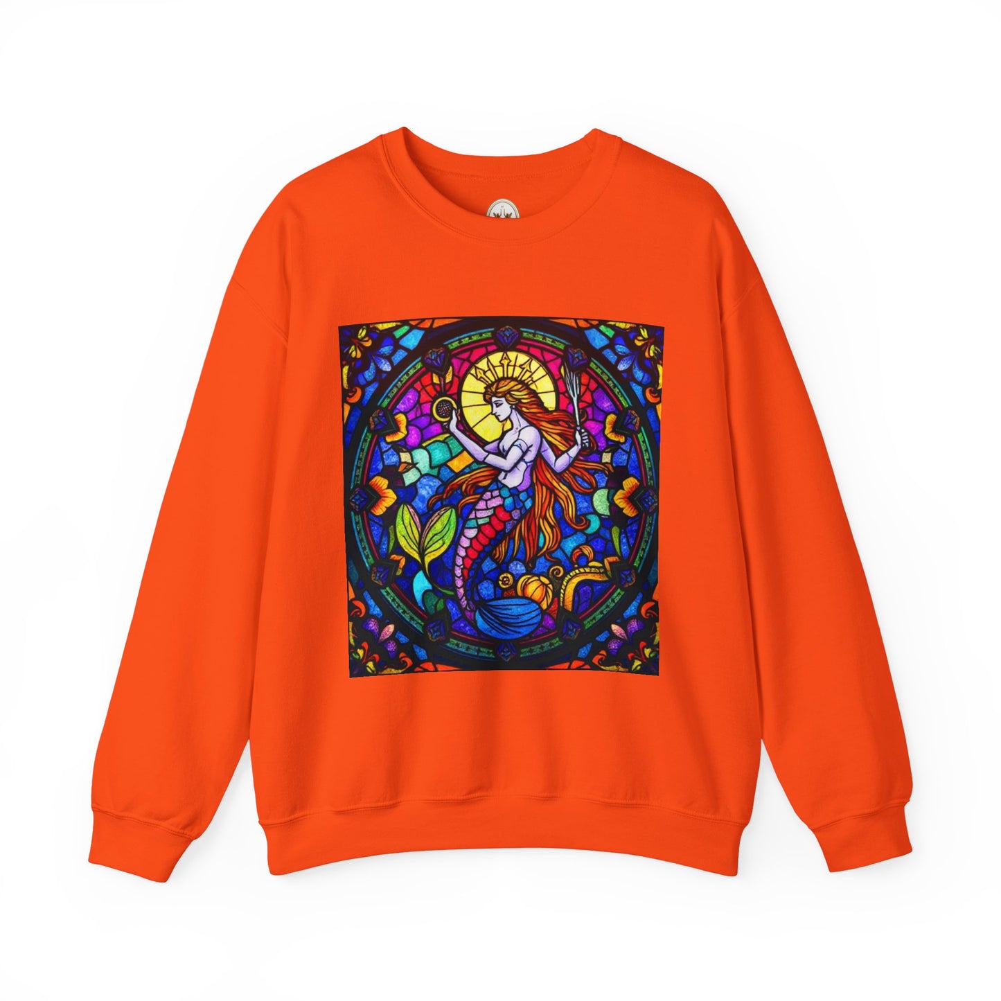 Unisex Heavy Blend™ Crewneck Sweatshirt, Glass 1, Aquarius Zodiac Design
