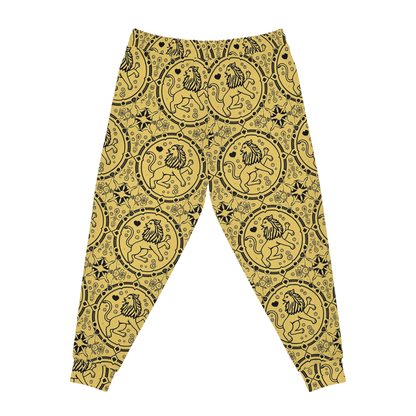 Athletic Joggers, Zodiac Design, Pattern v1, Leo, AOP