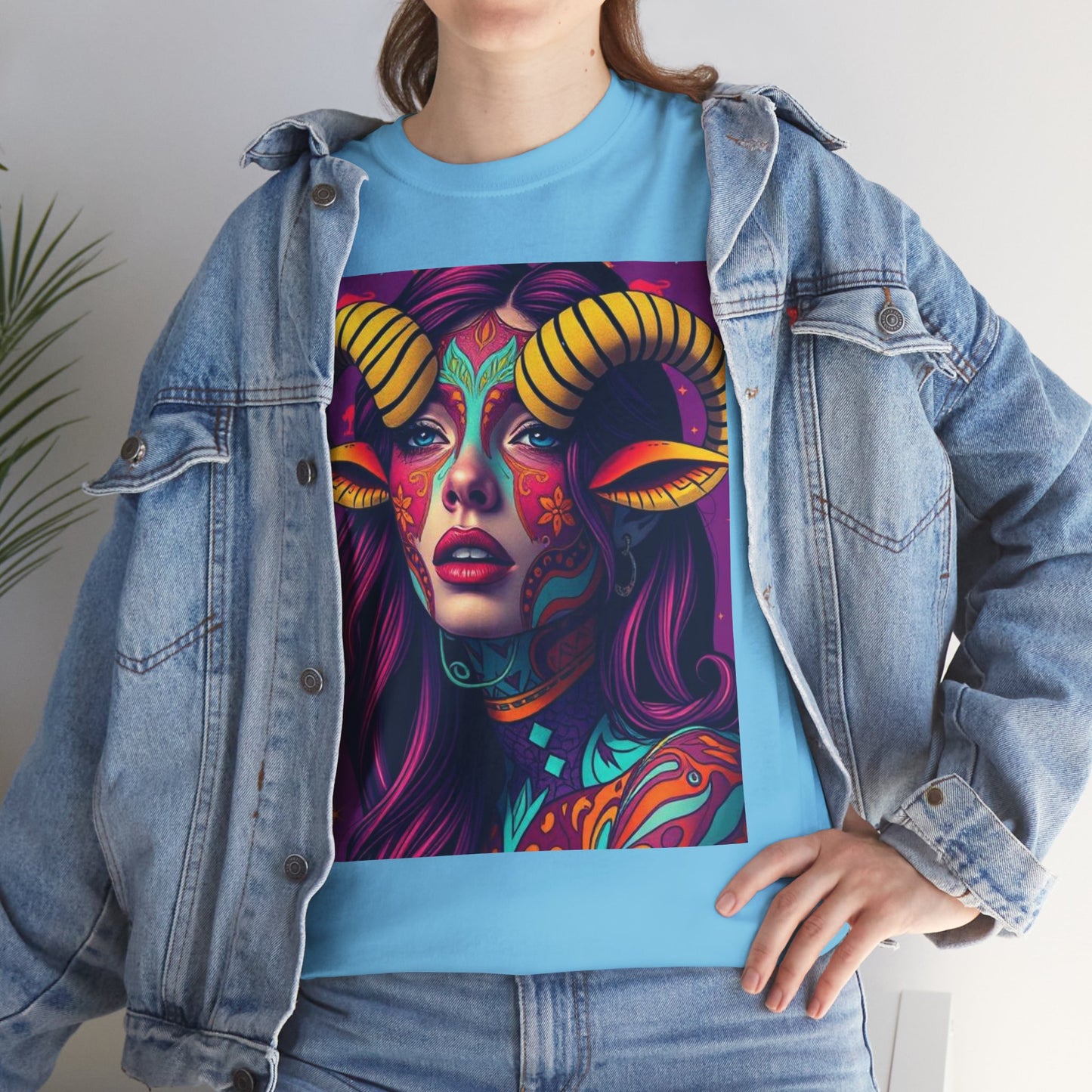 Unisex Heavy Cotton T-Shirt, Taurus, Zodiac v2, Sexy Art