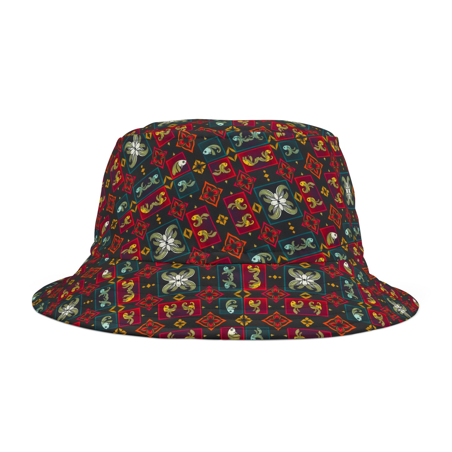 Bucket Hat, (AOP), Pisces, Zodiac, Shape Pattern