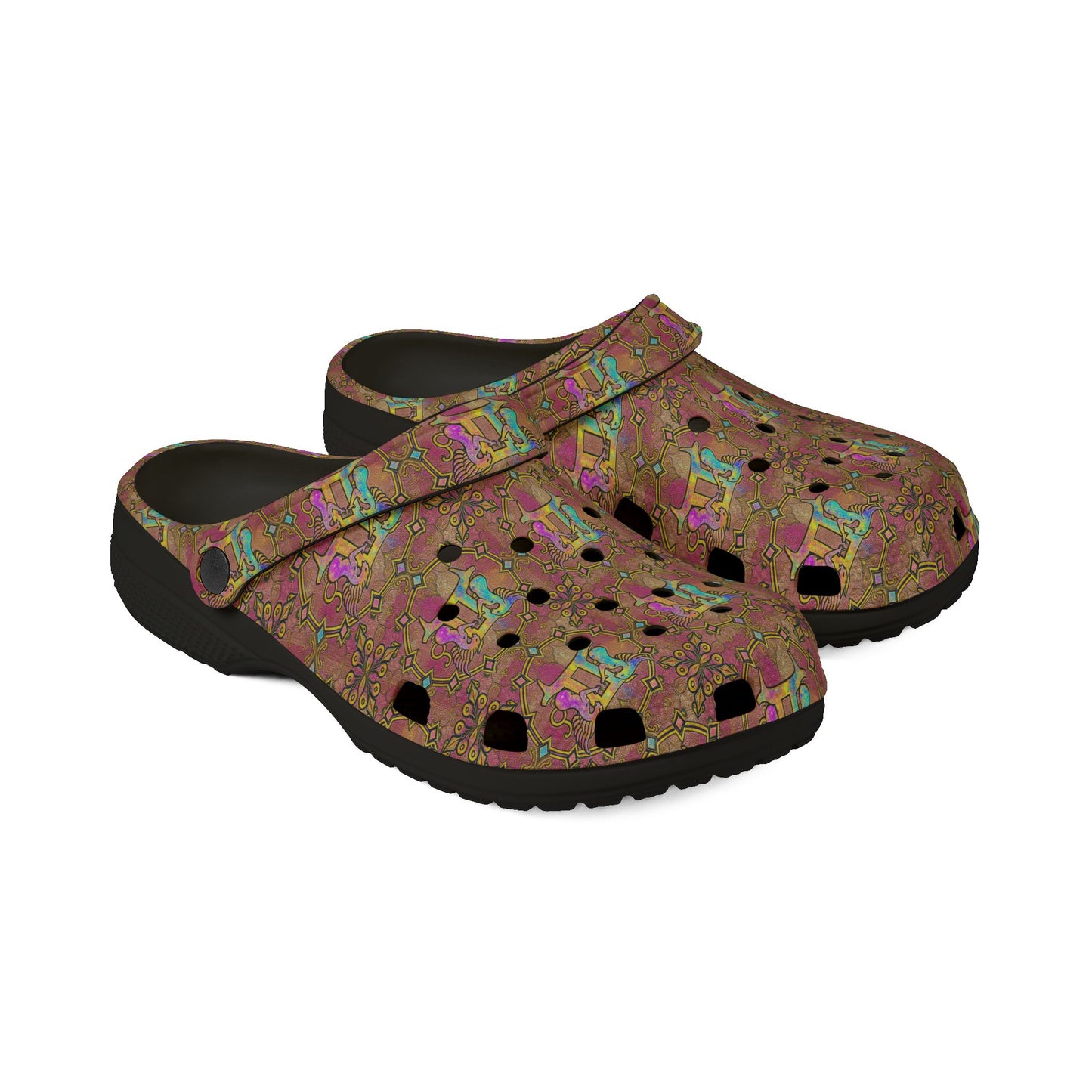EVA Foam Rubber Shoes, (AOP), Gemini, Zodiac v4, Pattern