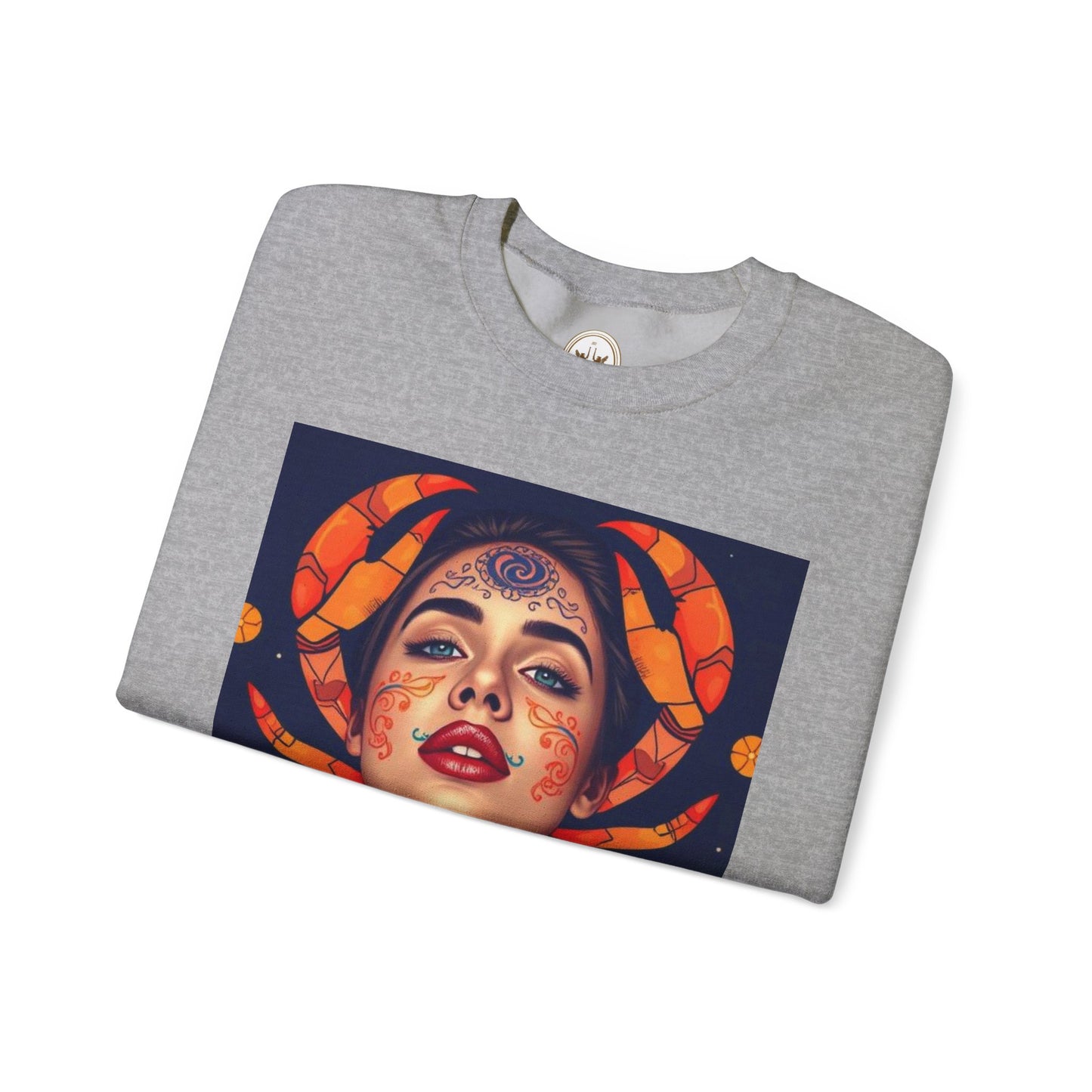 Unisex Heavy Blend™ Crewneck Sweatshirt, Cancer, Zodiac v1, Sexy Pattern