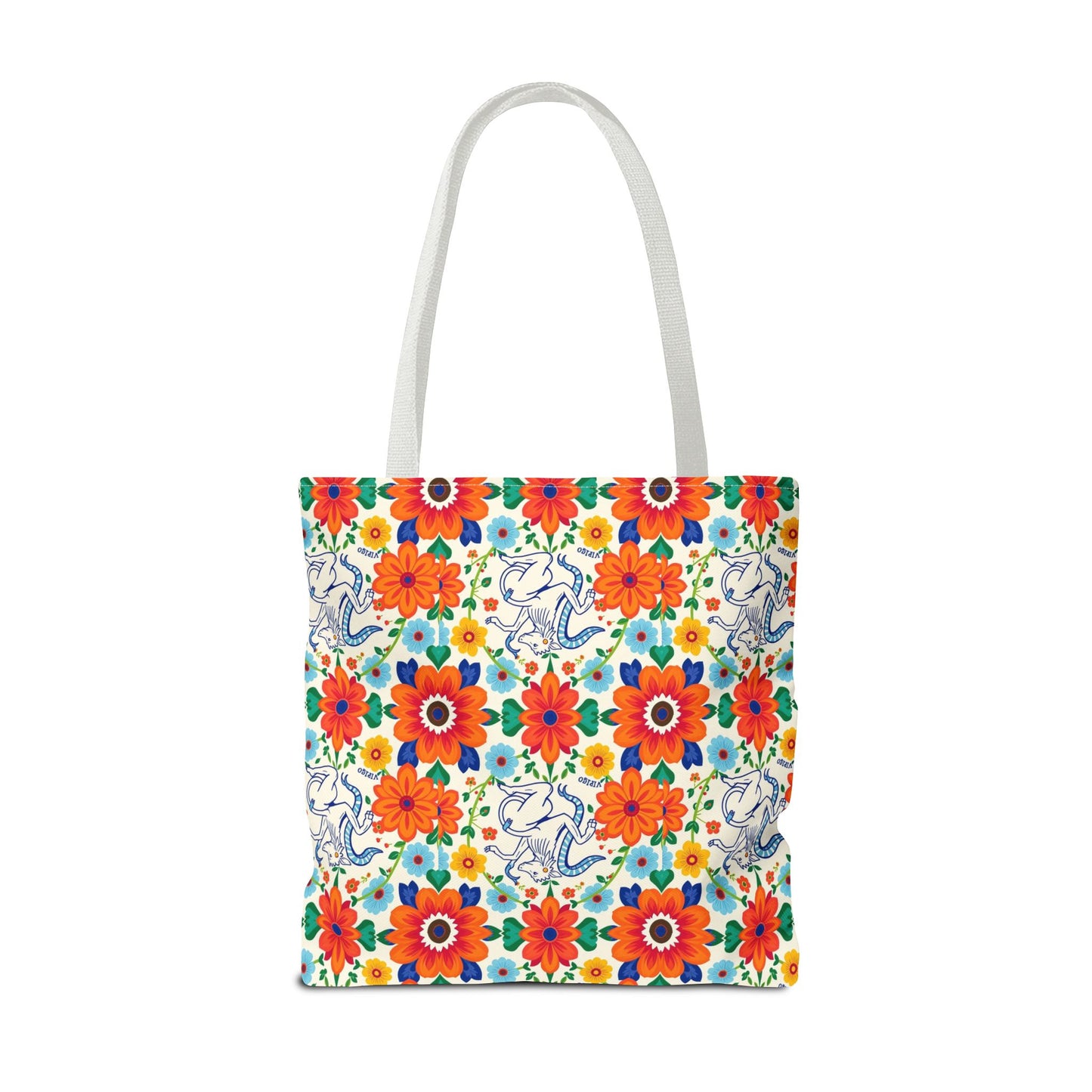 Tote Bag (AOP), Virgo, Zodiac v1, Flower Pattern