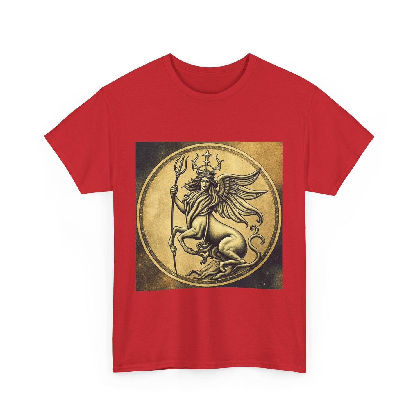 Unisex Heavy Cotton T-Shirt, Angel Animal, Virgo Zodiac Design