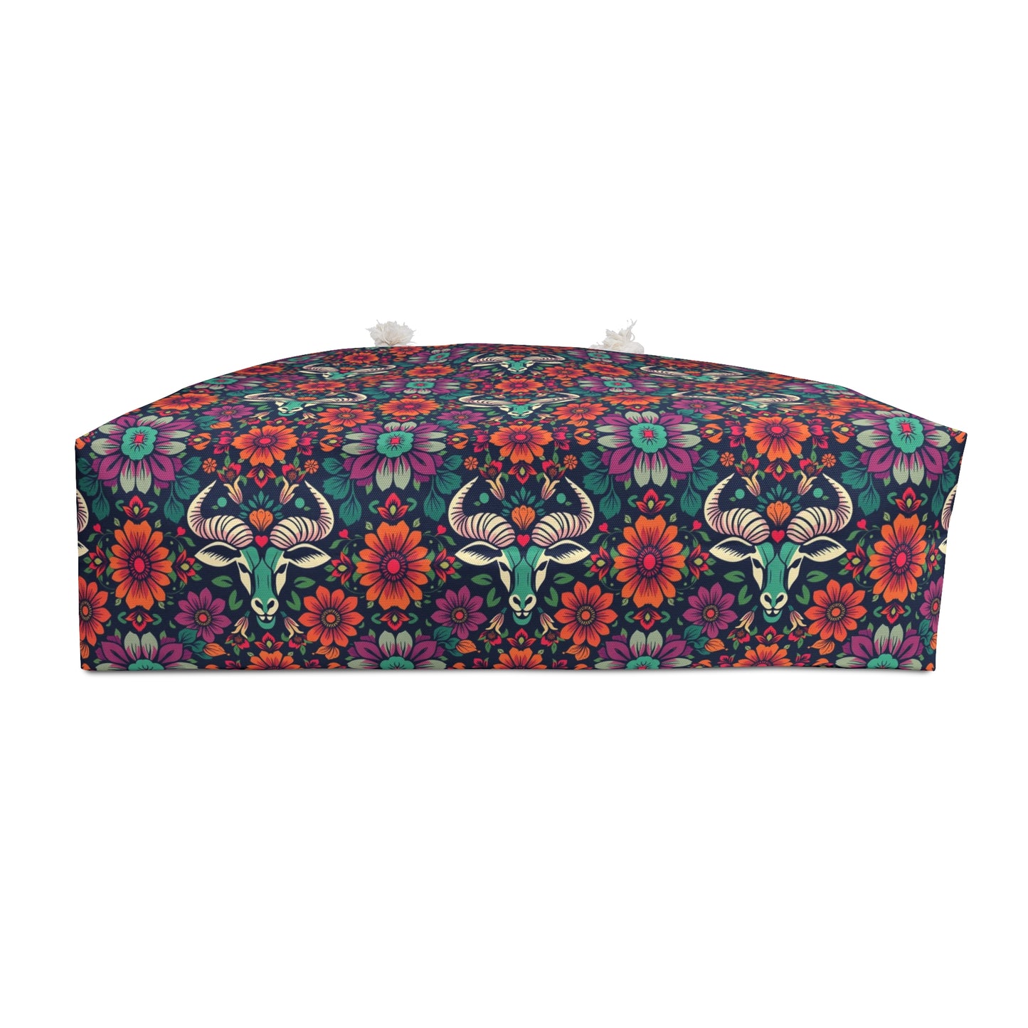 Weekender Bag, Taurus, Zodiac v4, Flower Pattern