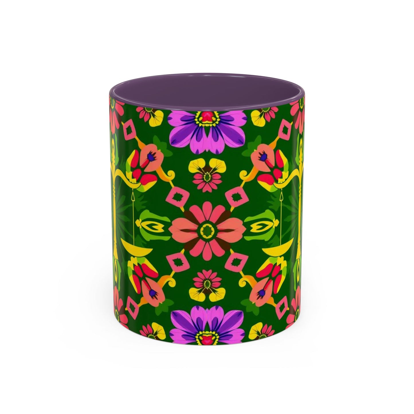 Accent Coffee Mug, Libra, Zodiac, Flower Pattern, (11, 15oz)