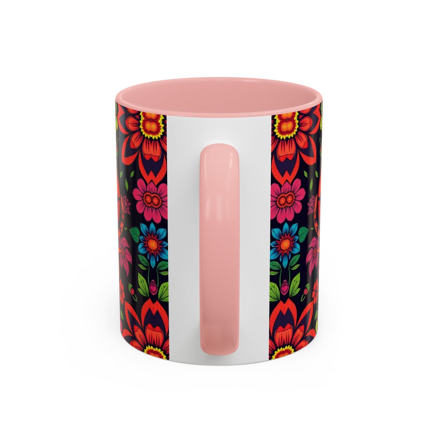 Accent Coffee Mug, Cancer, Zodiac v4, Flower Pattern, (11, 15oz)