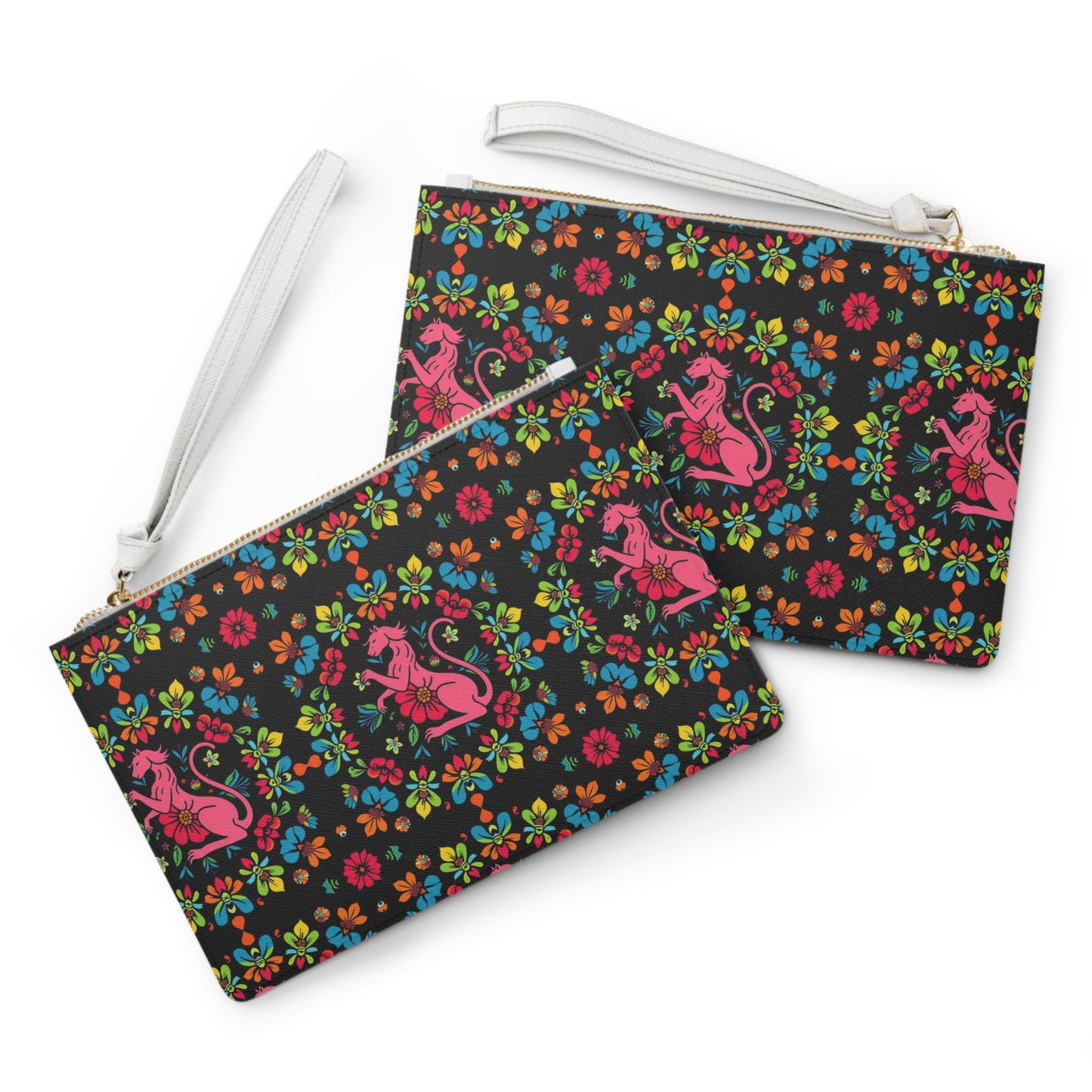 Clutch Bag, Virgo, Zodiac v3, Flower Pattern