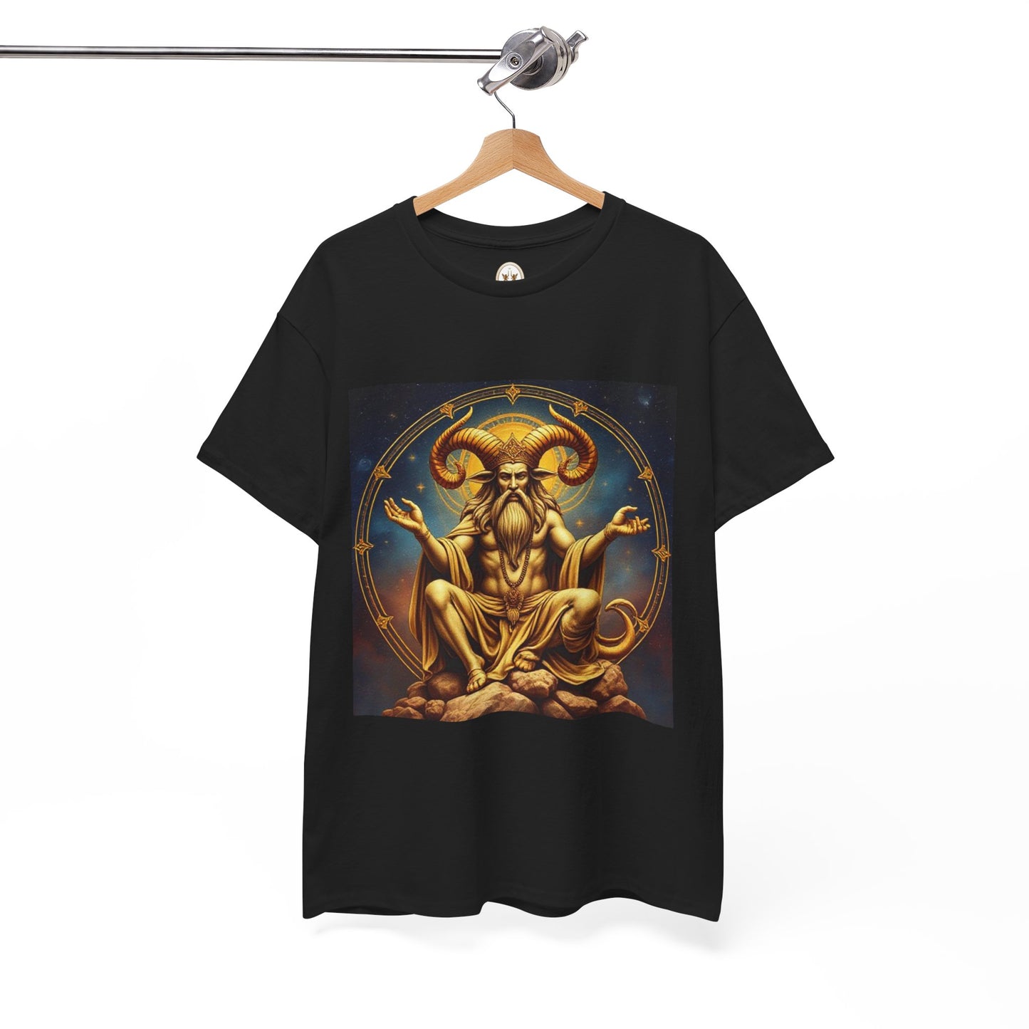 Unisex Heavy Cotton T-Shirt, On The Throne, Taurus Zodiac Design
