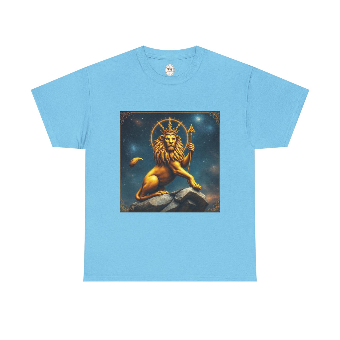 Unisex Heavy Cotton T-Shirt, King of Lions, Leo Zodiac Design