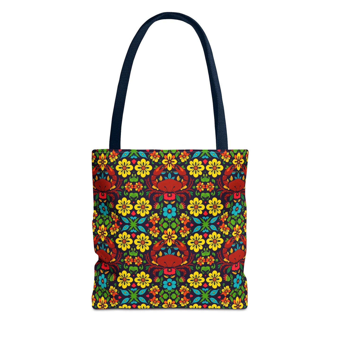 Tote Bag, (AOP), Cancer, Zodiac v4, Flower Pattern