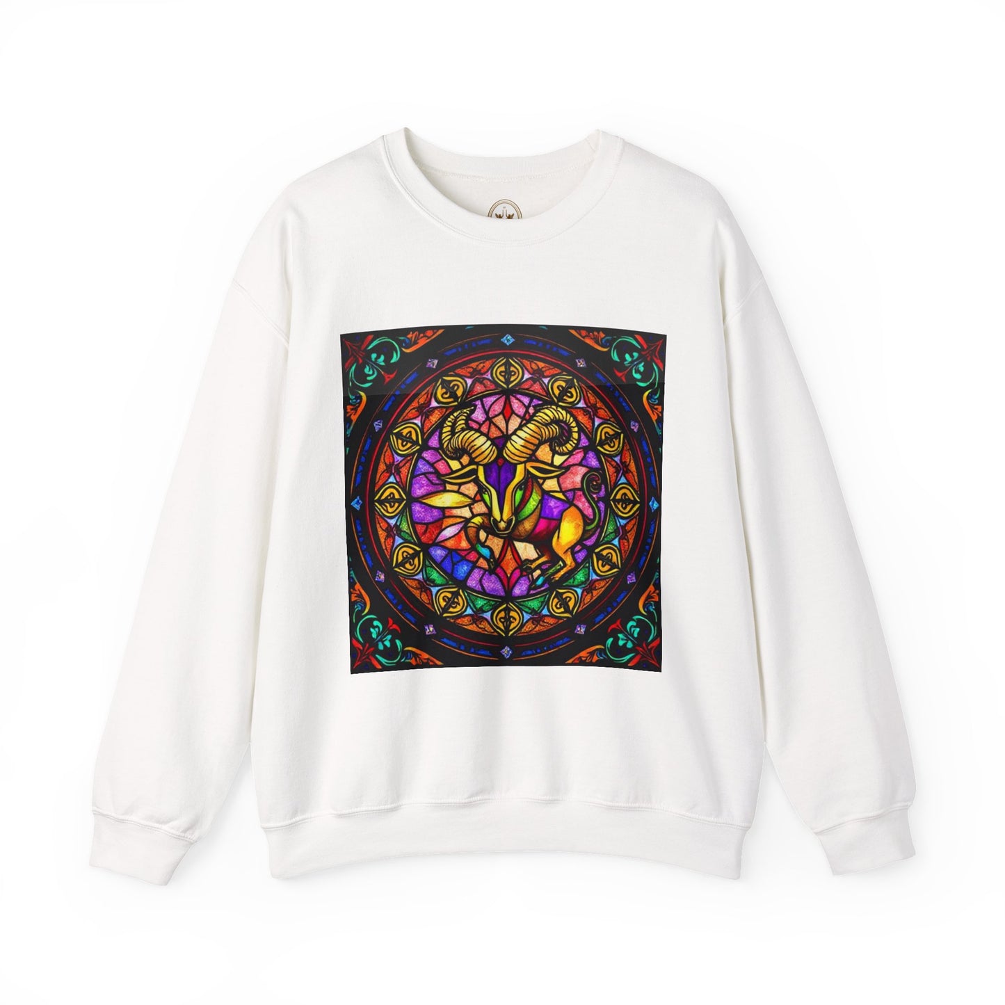 Unisex Heavy Blend™ Crewneck Sweatshirt, Glass 1, Taurus Zodiac Design