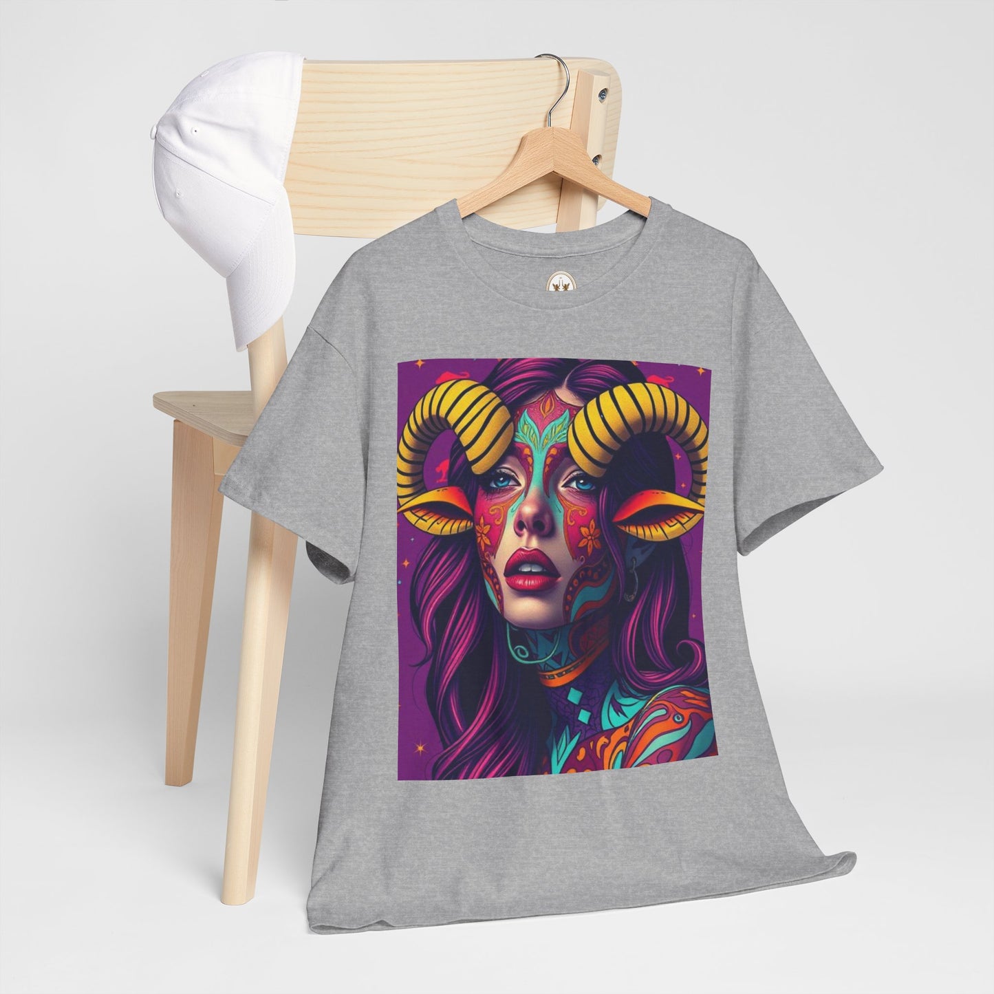 Unisex Heavy Cotton T-Shirt, Taurus, Zodiac v2, Sexy Art