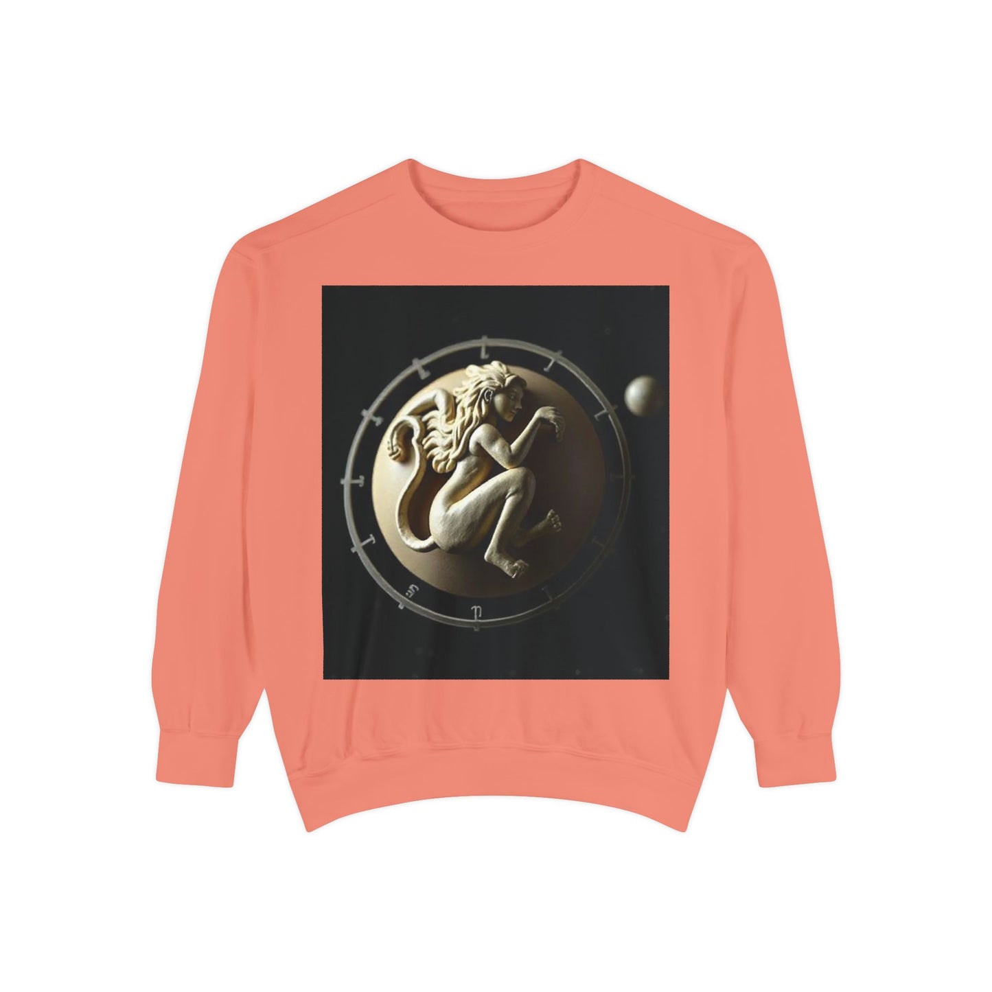 Garment-Dyed Sweatshirt, Unisex, Space Symbol Design, Virgo