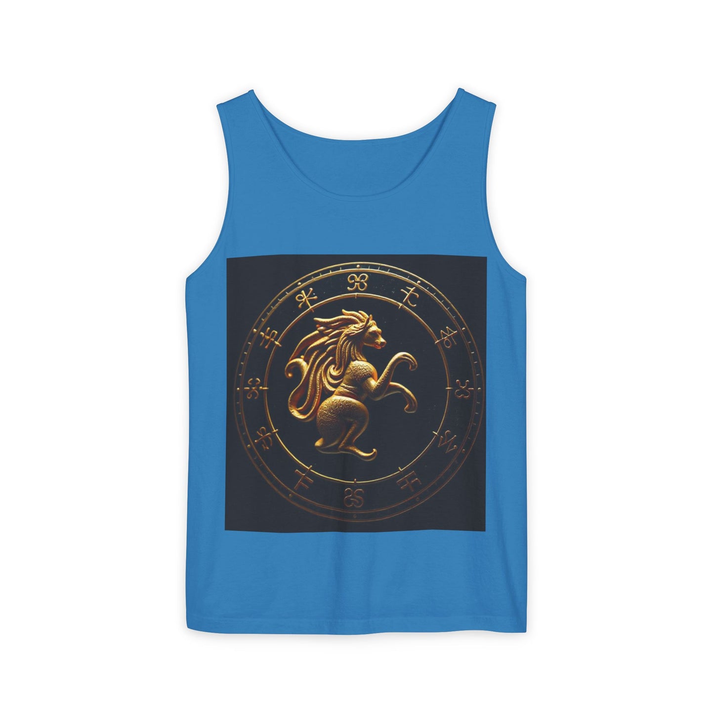 Unisex Garment-Dyed, Tank Top, Virgo Design, Planet Animal, 100% US cotton