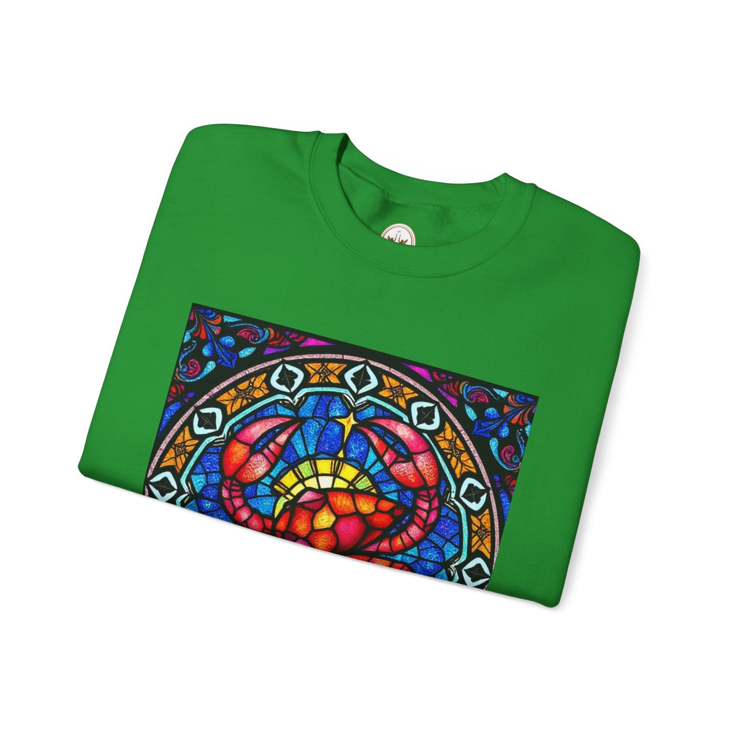Unisex Heavy Blend™ Crewneck Sweatshirt, Glass 1, Cancer Zodiac Design