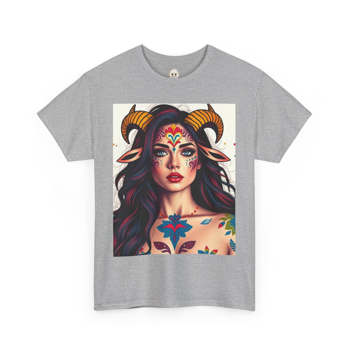 Unisex Heavy Cotton T-Shirt, Taurus, Zodiac v1, Sexy Art