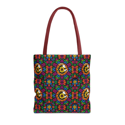 Tote Bag, (AOP), Capricorn, Zodiac v3, Flower Pattern
