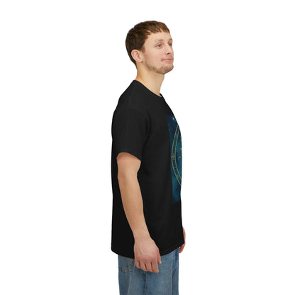 Unisex Heavy Cotton T-Shirt, Aquarius God 6v, Zodiac Design
