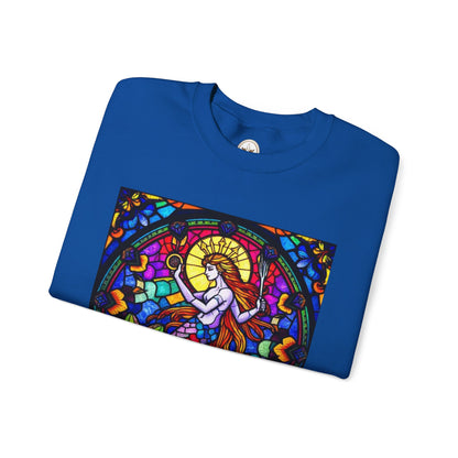 Unisex Heavy Blend™ Crewneck Sweatshirt, Glass 1, Aquarius Zodiac Design