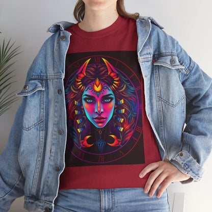 Unisex Heavy Cotton T-Shirt, Scorpio, Zodiac v4, Sexy Art