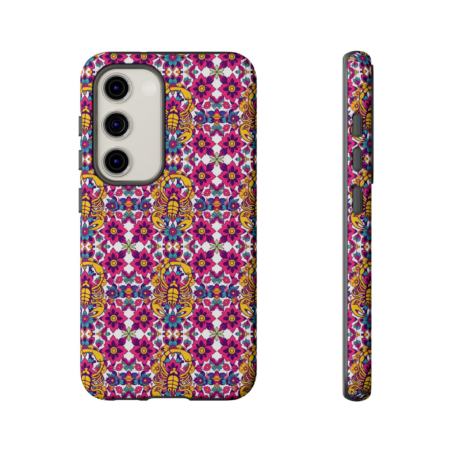 Tough Cases, Scorpio, Zodiac v2, Flower Pattern