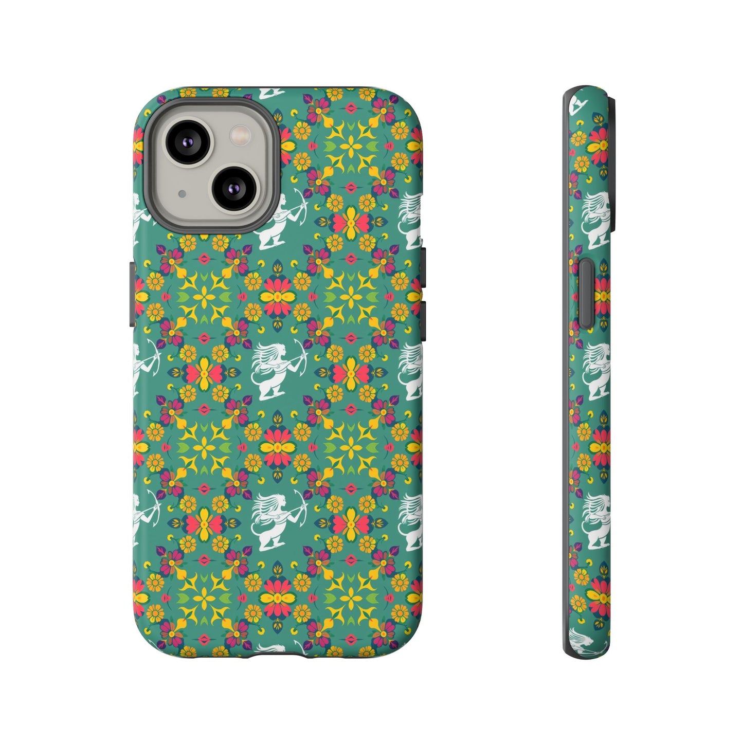 Tough Cases, Sagittarius, Zodiac, Flower Pattern