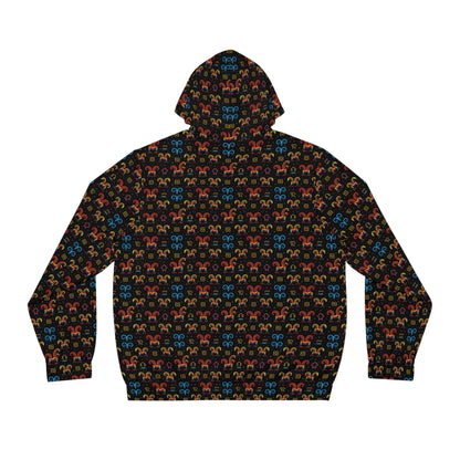 Full-Zip Hoodie (AOP), Aries, Zodiac v1, Pattern