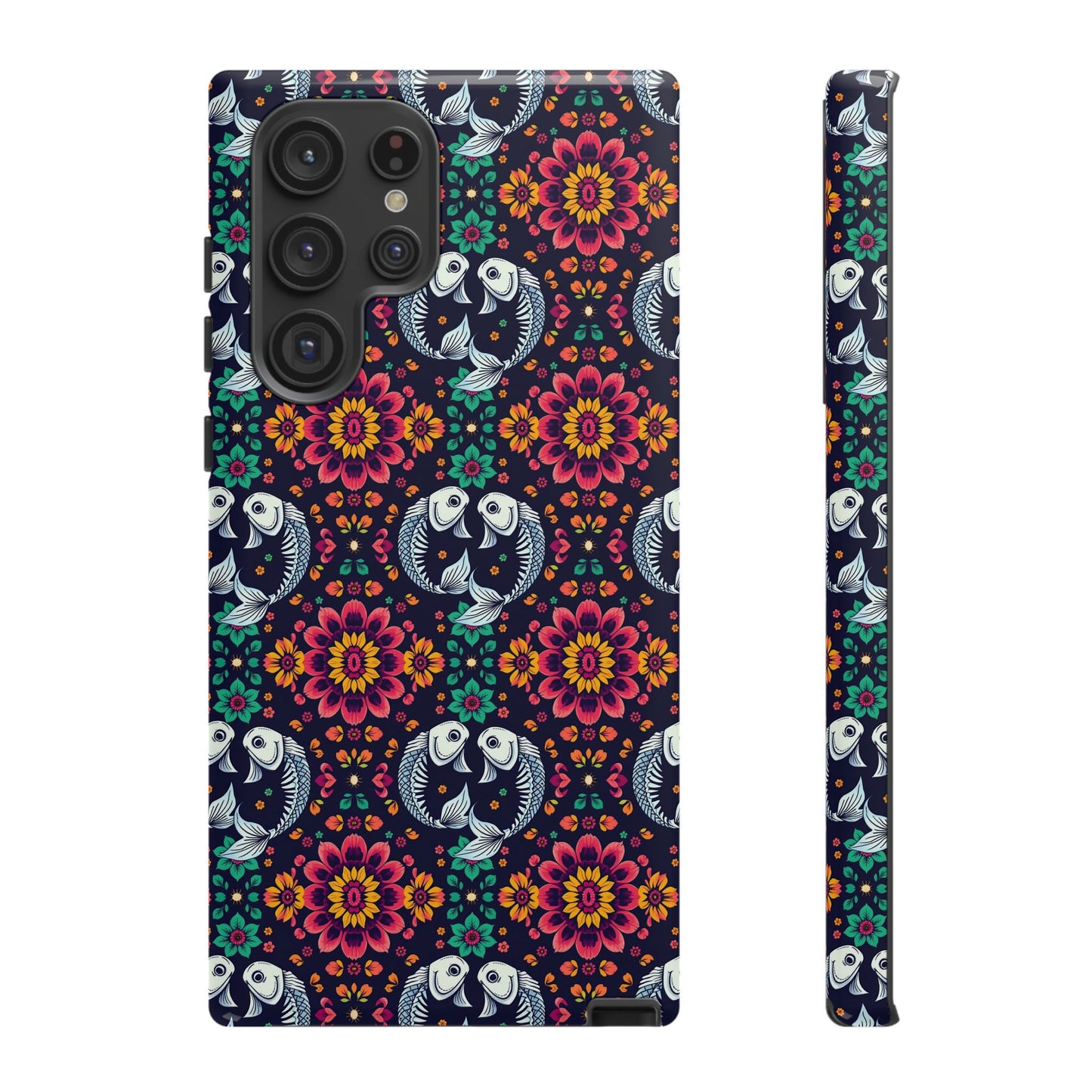 Tough Cases, Pisces, Zodiac v4, Flower Pattern