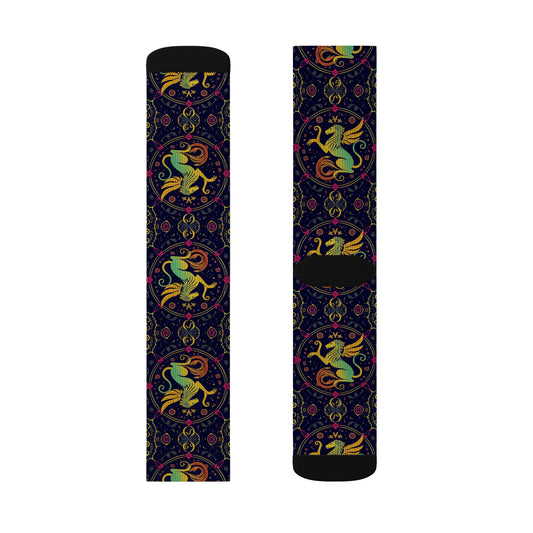 Sublimation Socks, Virgo, Zodiac v3, Pattern