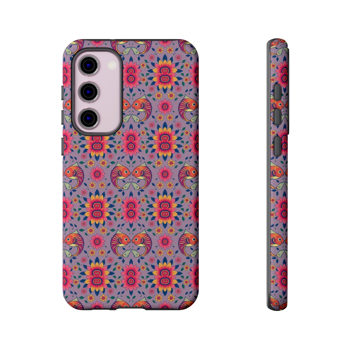 Tough Cases, Pisces, Zodiac v3, Flower Pattern
